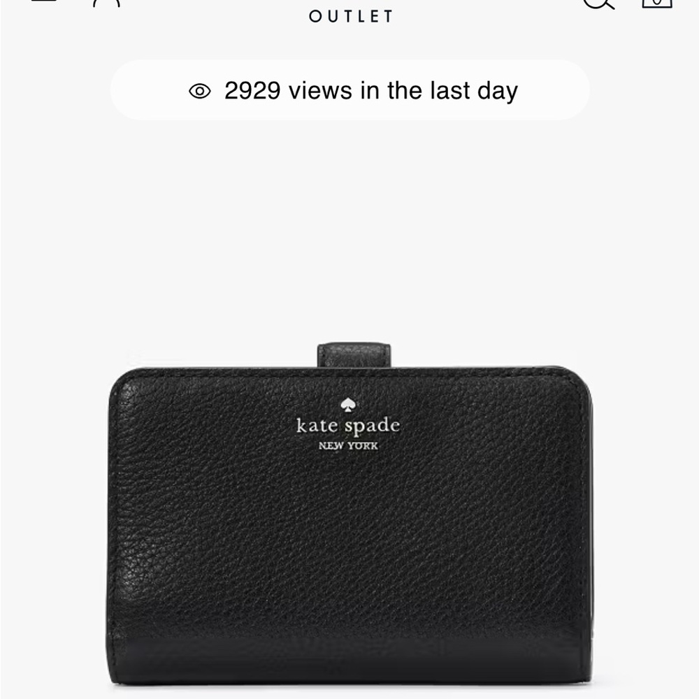 Kate Spade Black Textured Wallet